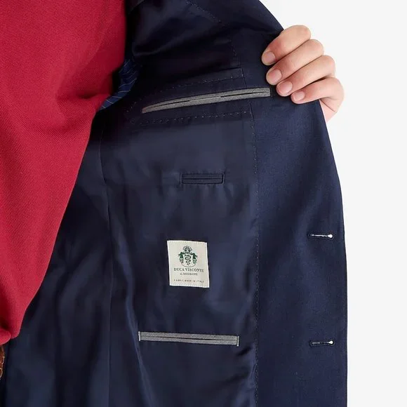 NWT J Crew Ludlow Classic Fit Sport Coat Blazer 38S Short Duca Visconti Italy - Picture 6 of 7